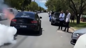 C63 AMG Suffers Curious Fire After Failed Burnout Attempt